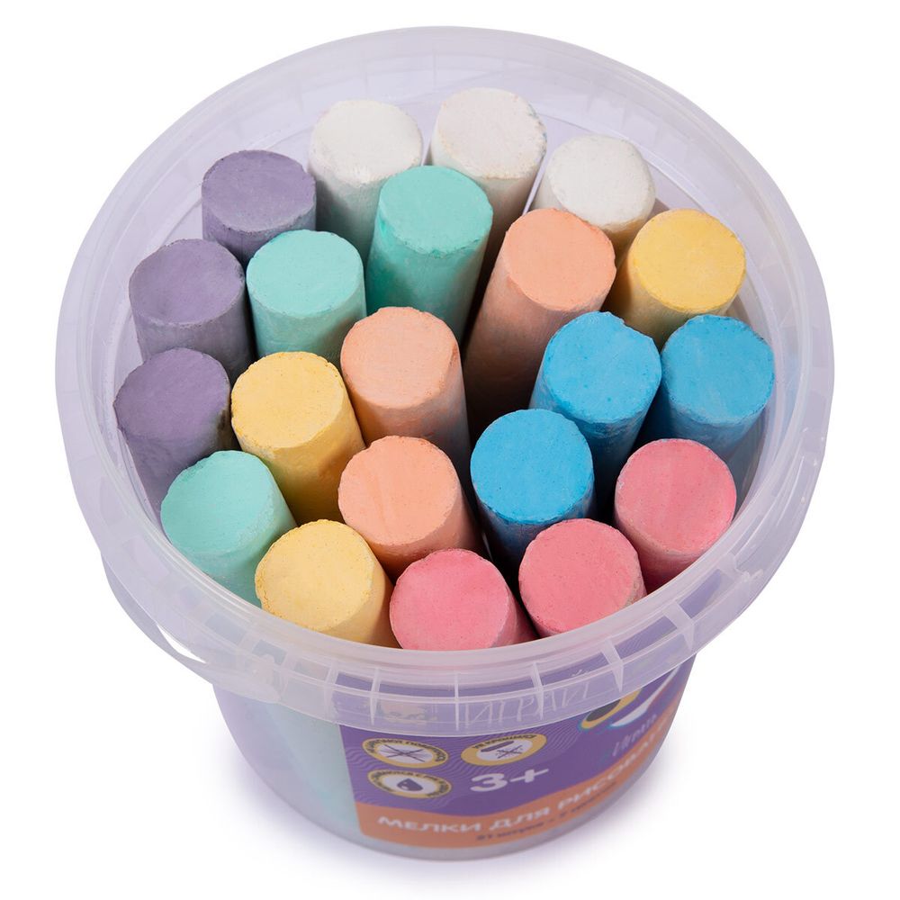 Мелки для рисования 7 цв, Лео LPSC-21