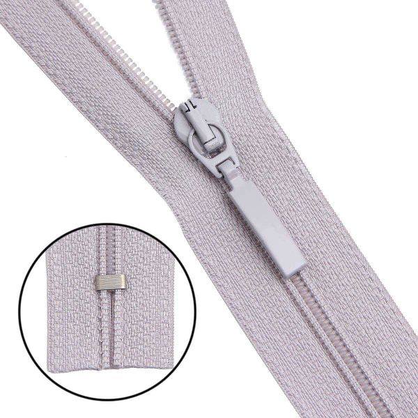 Молния спираль (витая) Arta Т5 (5 мм) 1 зам., н/раз., 18 см, цв. 154 св.серый, уп.10 шт