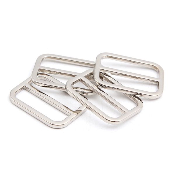 Рамка регулировочная металл литая 25 мм /30х23 мм, ⌀2.5 мм/, никель, 4 шт