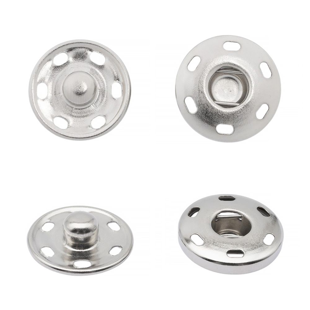 Кнопка пришивная металл ⌀19.0 мм (никель), 20 шт