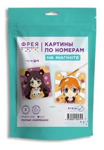 Картина по номерам Фрея PNBM-016, Милые анимешки, (на магните) 9х9 см