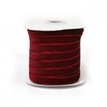 Лента бархатная (тесьма) 10.0 мм / 22.86±1 метров, арт.10VR44 нейлон цв.бордо