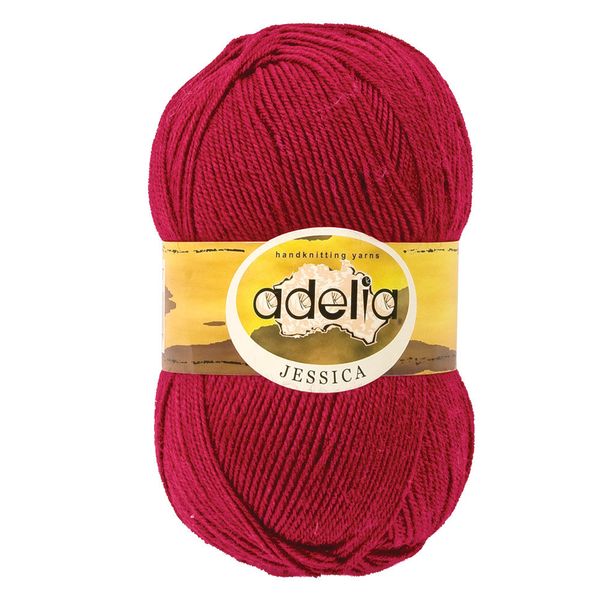 Пряжа Adelia Jessica / уп.5 мот. по 100г, 260м, 06 красный