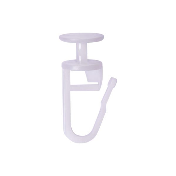 Крючки шторные для карниза потолочного 11 мм, 100 шт, белый, Gamma