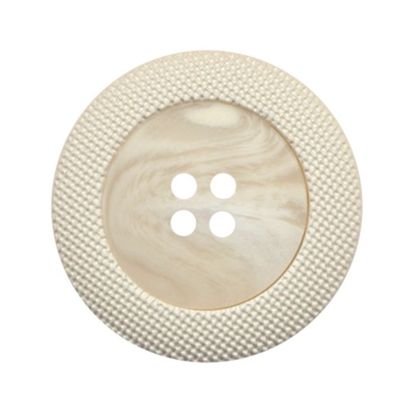 Пуговицы 4 прокола пальтовые 30 мм, 12 шт, D571 кремовый, Gamma DX 0038