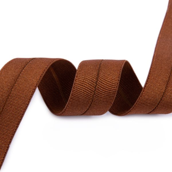 Резинка бельевая (окантовочная) блестящая 25.0 мм / 25 метров, 098 т-коричневый, Torioni GET-153PT