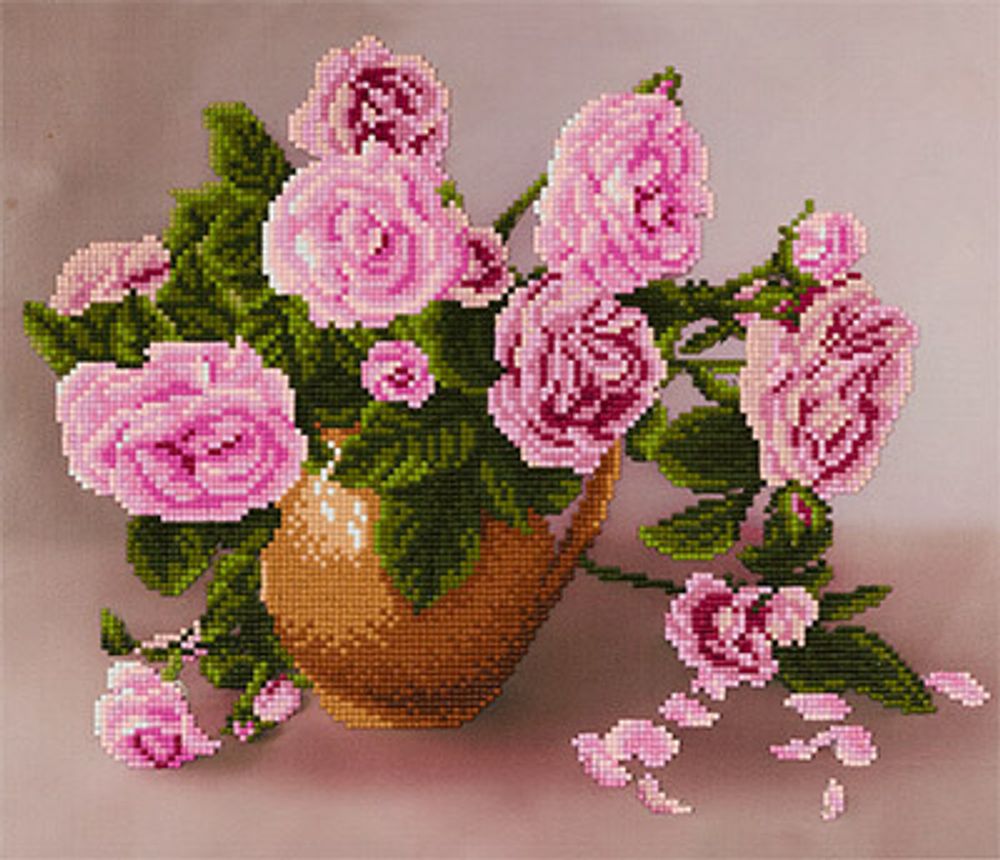 Алмазная (кристальная) мозаика Фрея, Розы, 30х35 см