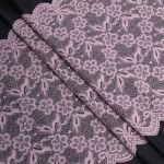 Кружево бельевое эластичное 400 мм / 3.4 метра, цвет пудровый