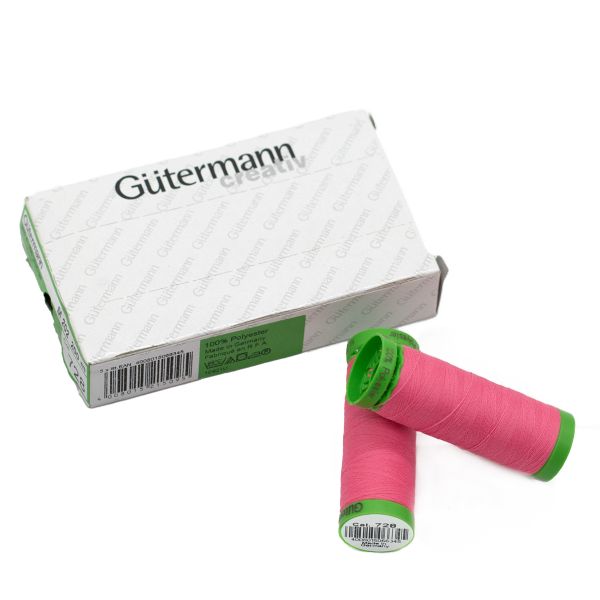Нитки для тонких тканей Gutermann Extra Fine 150, 200м, 728 французский розовый, 5 катушек