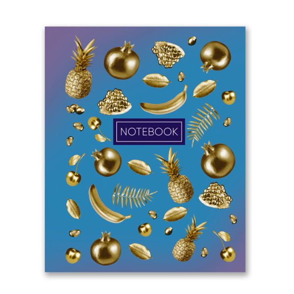 Бизнес-блокнот, матовая ламинация + выборочный лак, A5+ 80 л. 18 шт, клетка, Золотой гранат 000448, Светоч 80ББТ5_4_5_1