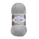 Пряжа Alize (Ализе) Diva / уп.5 мот. по 100 г, 350м, 355 светло-серый A