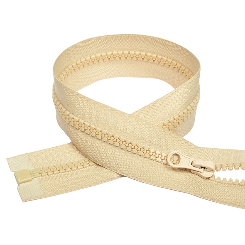 Молния трактор Т5 (5 мм) 1 зам., разъем., 80 см, усил.звено, цв.F307 натуральный уп.50 шт Молния трактор Т5 (5 мм) 1 зам., разъем., 80 см, усил.звено, цв.F307 натуральный уп.50 шт