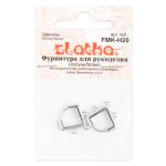 Швензы 15х15 мм, 10 шт (5х2 шт), 01 под серебро, Zlatka FMK-H20