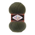 Пряжа Alize (Ализе) Lana Gold Fine / уп.5 мот. по 100 г, 390м, 029 хаки A