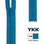Молния спираль (витая) YKK Т3 (3 мм) 1 зам., н/раз., 30 см, цв. 549 бирюза, 0561179/30, уп. 10 шт /TOS/