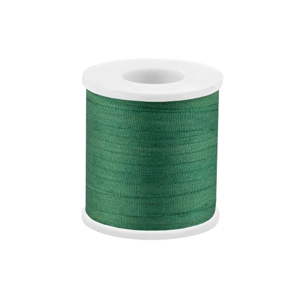 Лента (тесьма) шелковая 4.0 мм / 45.5±0.5 метров, №194 зеленый, Gamma SR-4