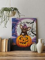 Алмазная (кристальная) мозаика Фрея, постер Чихуахуа в тыкве, 30х40 см