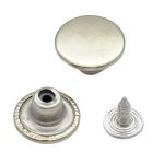 Пуговицы джинсовые ⌀17 мм, фиксированная ножка, сталь, гладкая, никель, 100 шт, New Star