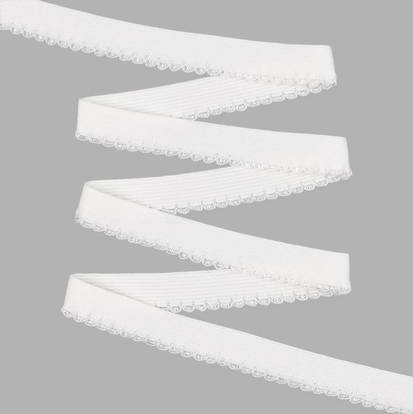 Резинка бельевая (ажурная) 15.0 мм / 50 метров, молочный, 0315/59