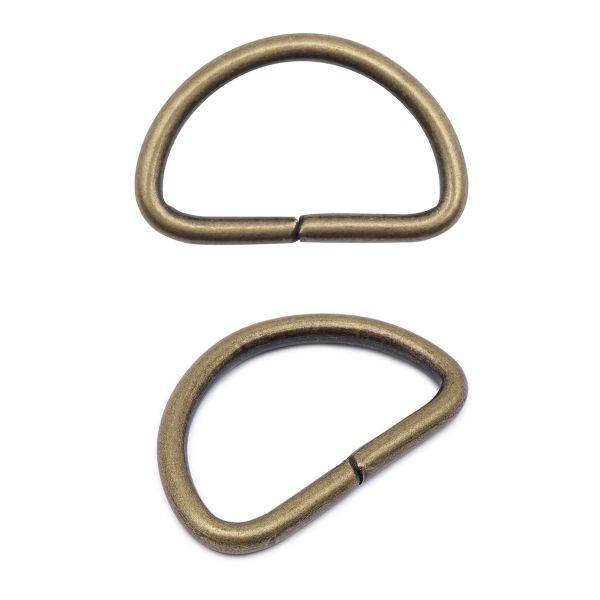 Полукольцо сварное металл внутр. 25 мм (внешн. 31х20 мм, ⌀3 мм), 100 шт, латунь ГР, 6071