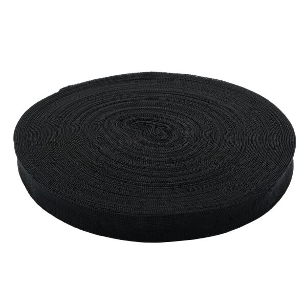 Тесьма (лента) окантовочная 18-20 мм / 30 метров, 4.3 г/м, 005 черный