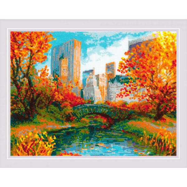 Набор для вышивания нитками Риолис, Центральный парк 30х40 см