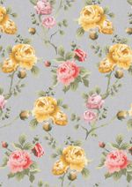Ткань для пэчворка Peppy Версальские сады, рулон 112 см / 5 метров, ВС-13 серый, Peppy