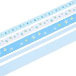 Набор репсовых лент, 5 шт, 45 м (2 шт по 18 м и 3 шт по 3 м), цвет светло-голубой
