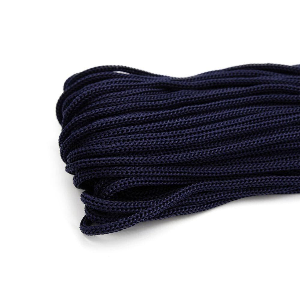 Шнур полипропилен круглый вязаный ⌀5.0 мм / 100 метров, 5-28 т.синий