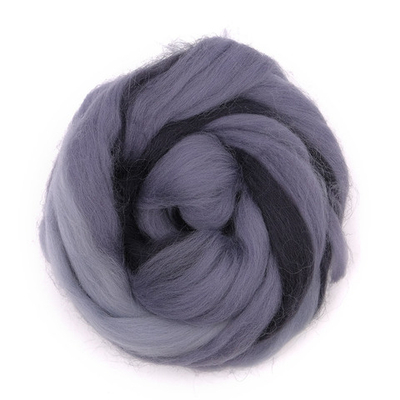 Лента для валяния меланж полутонкая, 100% шерсть, 50гр Камтекс (меланж 22 421)