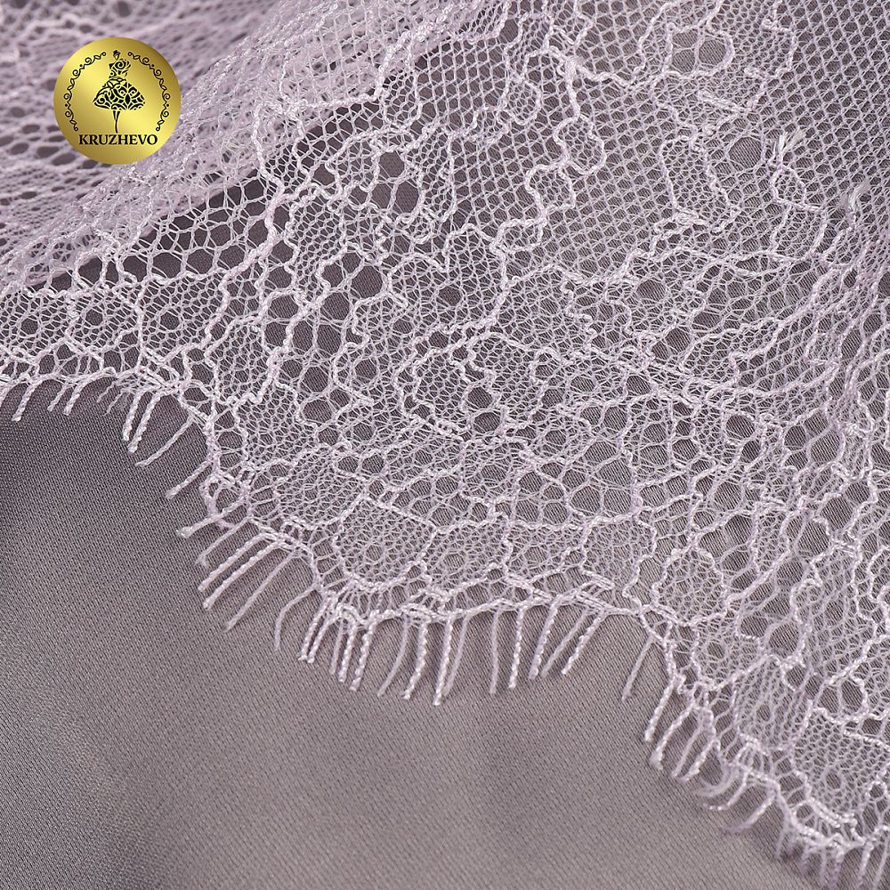 Кружево шантильи (реснички) 170 мм, A88 цв.F165 нежная сирень, 3 метра, Kruzhevo