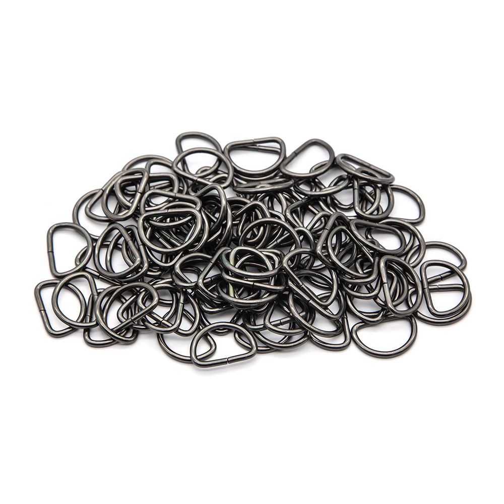 Полукольцо сварное металл внутр. 20 мм (внешн. 25х18 мм, ⌀2,5 мм), 100 шт, черный никель, 816B-113