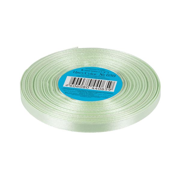 Лента атласная 1-сторонняя 6.0 мм / 33±2 метра, 050 мятный, Gamma