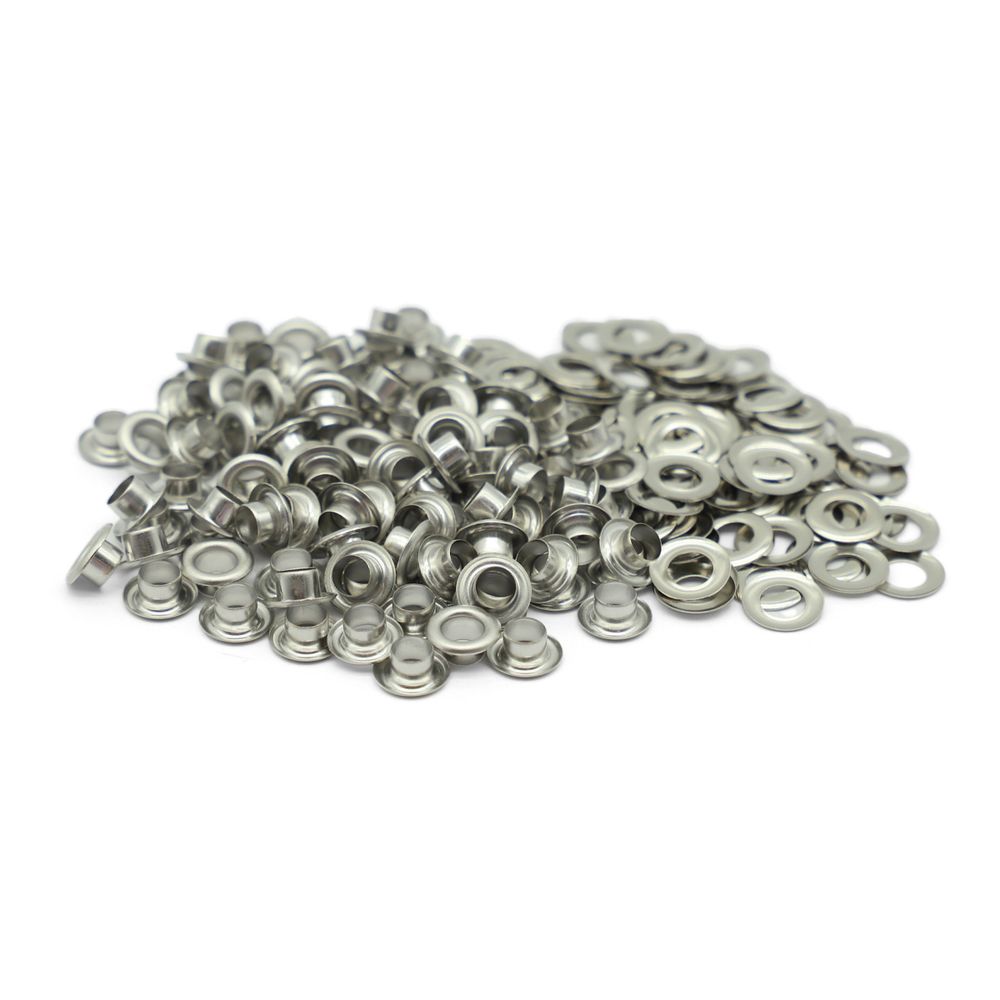 Люверсы металл ⌀_4.0 мм (внутр.), никель, 100 шт, BIG