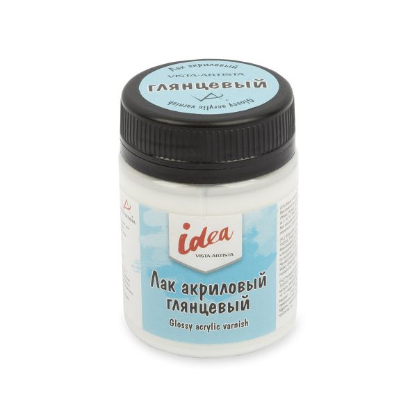 Лак акриловый 50 мл, 6 шт, 01 глянцевый, Vista-Artista idea IVA-50