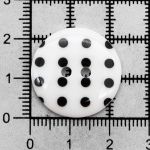 Пуговицы 2 прокола, Горошек 36L (009 бело-черный), 36 шт