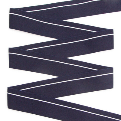 Резинка для мужских трусов и боксеров 35.0 мм / 25 метров, тканая мягкая, 24 г/м, т.синий/белый полоса