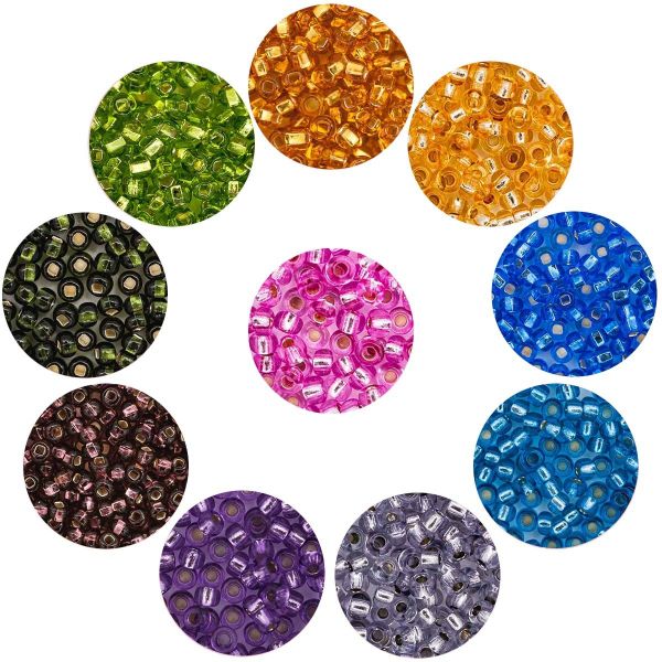 Набор бисера Preciosa 02, 10 цветов по 5 гр, № 10/0 (2.3 мм), диаметр 2,3 мм, 50 гр