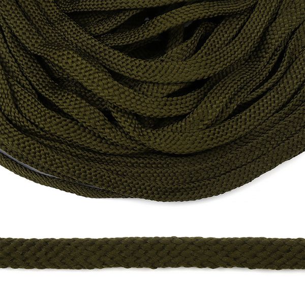 Шнур полиэфир плоский ⌀15.0 мм / 50 метров, турецкое плетение 158 хаки