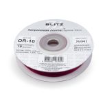 Лента капроновая (органза) 10.0 мм / 22.8±1 метра, 041 т.бордовый, Blitz OR-10