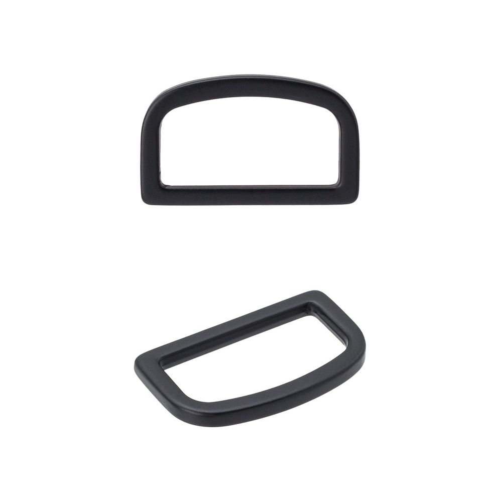 Полукольцо литое металл 15мм (18х11мм), черный матовый, MB2345, 6 шт