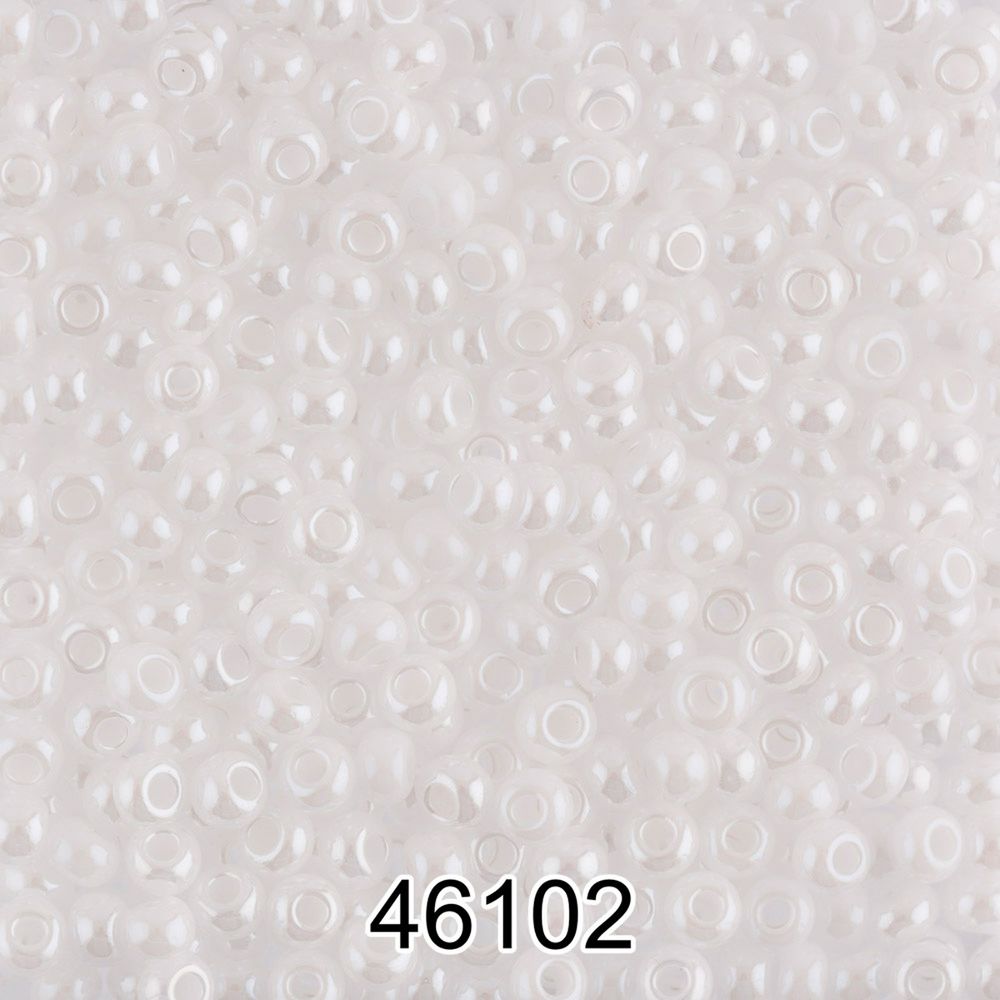 Бисер Preciosa 08/0, 2.9 мм, 10х5 г, 1-й сорт, H662 белый (46102), круглый 4