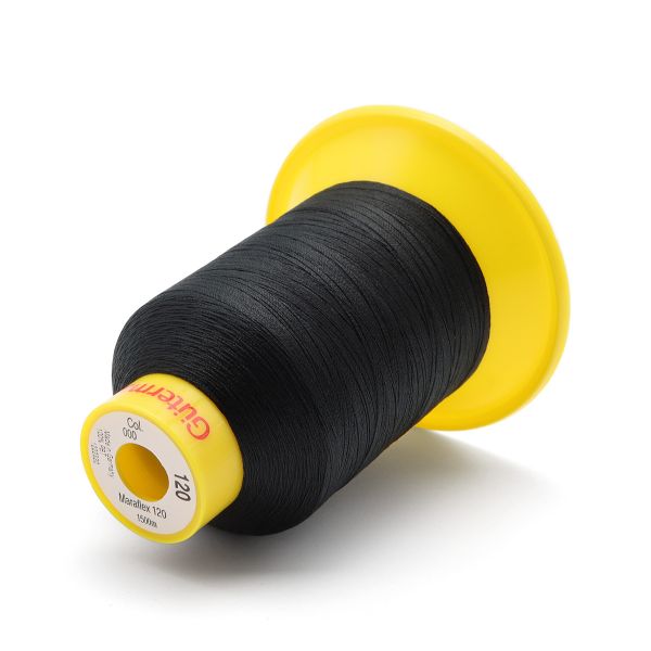 Нитка эластичная Gutermann Maraflex 120, 1500 м, 716936, _000 черный, 1 катушка