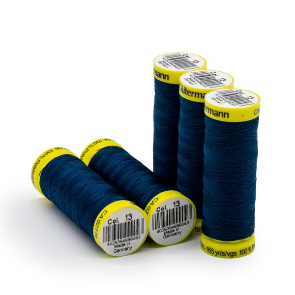Нитки для трикотажа Gutermann Maraflex, 150м, 013 синий, 5 катушек