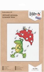 Набор для вышивания нитками Klart, Летний дождь, 10х12 см