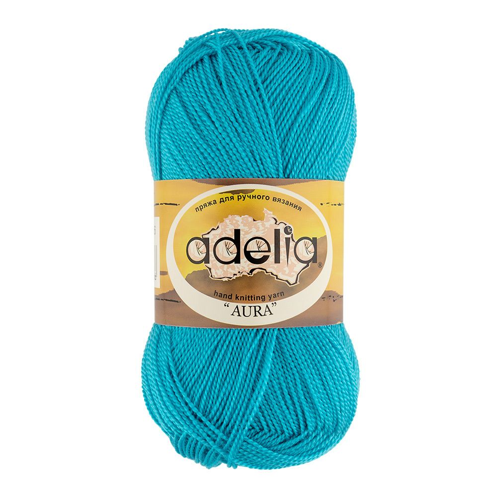 Пряжа Adelia Aura / уп.10 мот. по 50г, 250м, 086 яр. голубой