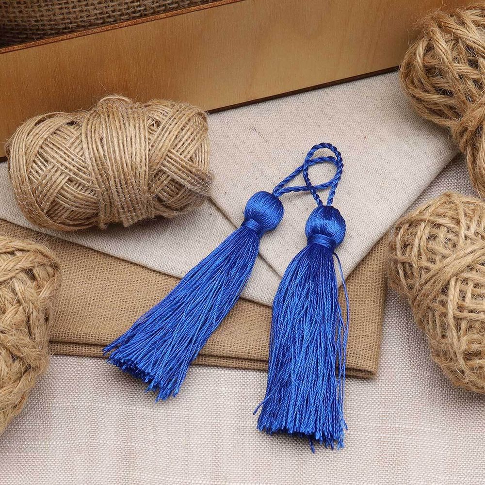 Кисти шторные 70.0 мм, вискоза, цв.234 василек, 5 шт