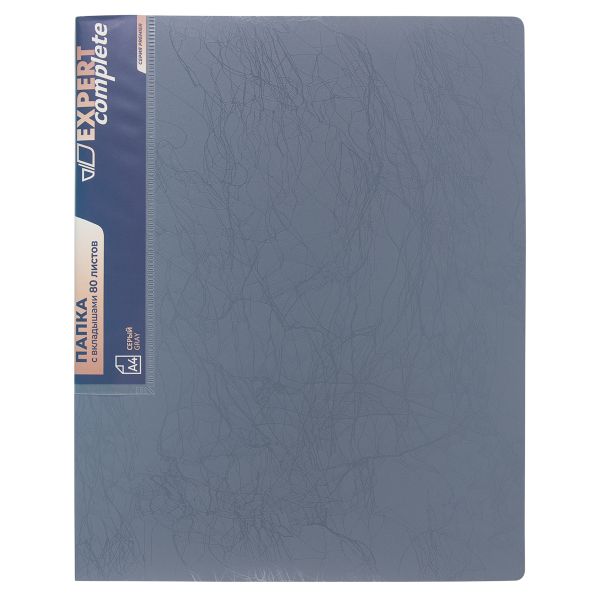 Папка с вкладышами 80 л. A4 700 мкм 25 мм, волокно, 4 шт, серый new EC211930015, Expert Complete