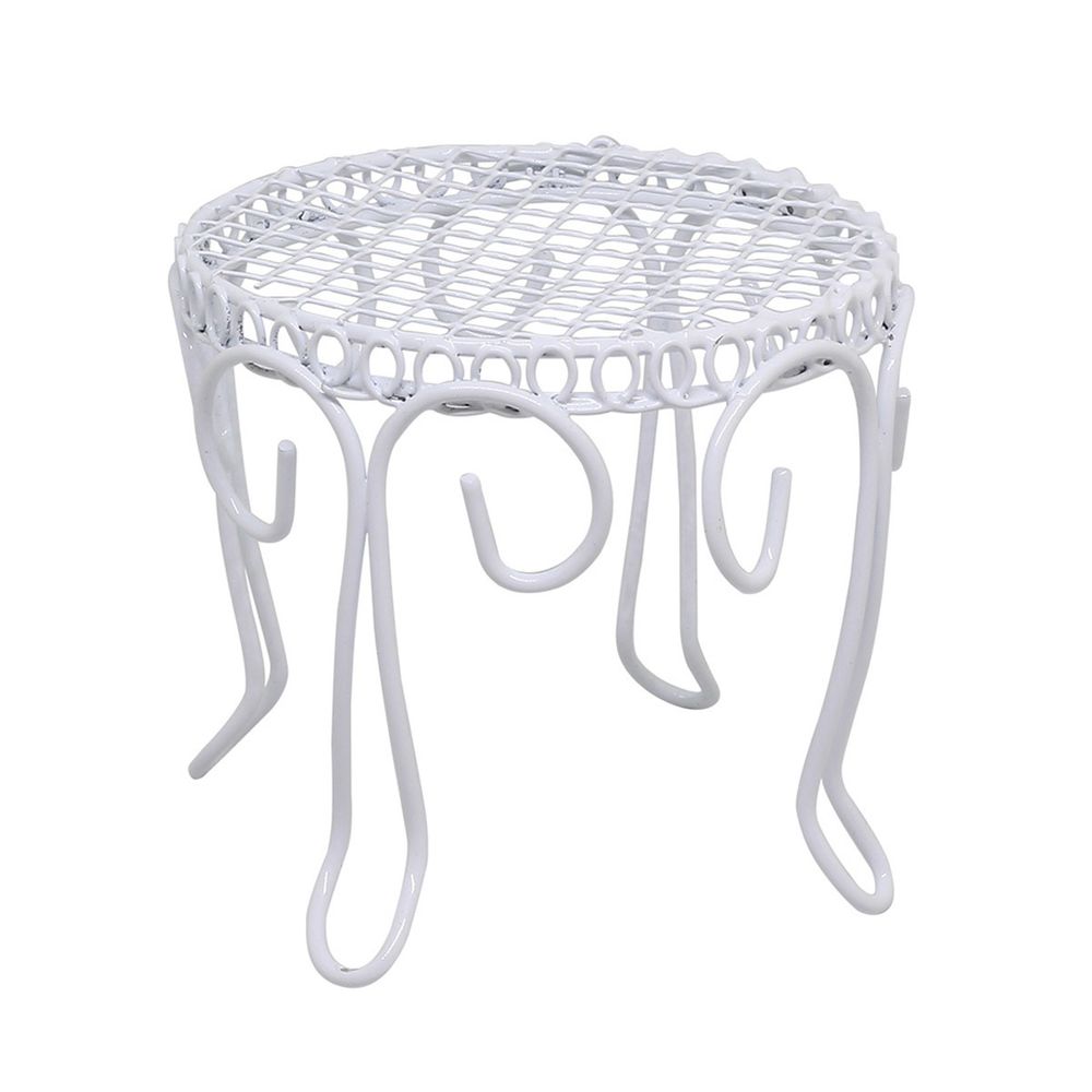 Миниатюра кукольная: Стол витой, 7х7см, белый