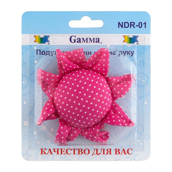 Подушечка для игл на руку 9 см, цветок, Gamma NDR-01